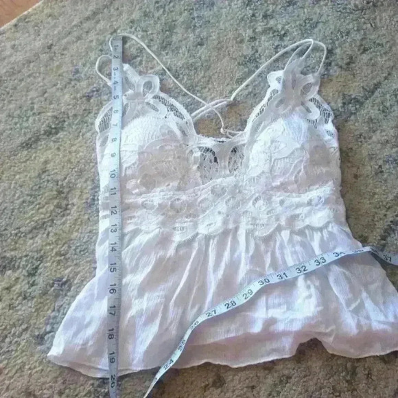 J for Justify Womens White Lace Peplum Tank M - Picture 14 of 14